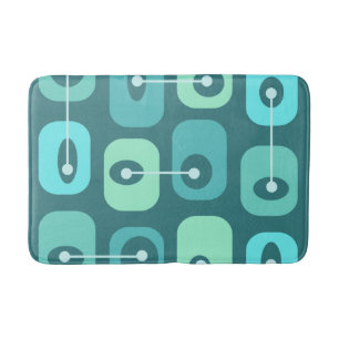 Abstracte Squishy Cubes Turquoise Badmat