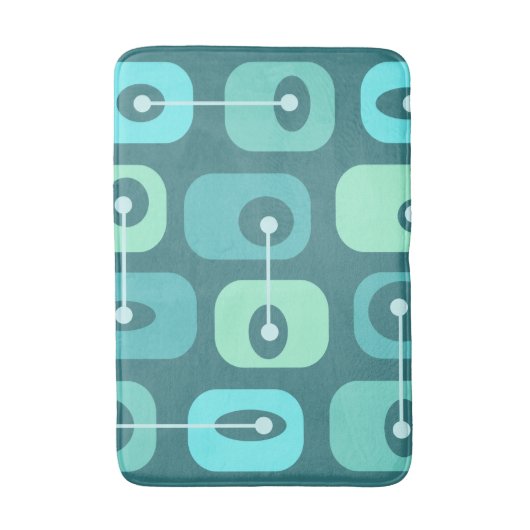 Abstracte Squishy Cubes Turquoise Badmat (Voorkant Verticaal)
