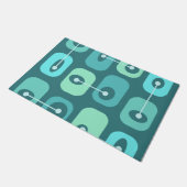 Abstracte Squishy Cubes Turquoise Deurmat (Schuin)