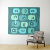 Abstracte Squishy Cubes Turquoise Wandkleed (In Situ (horizontaal))
