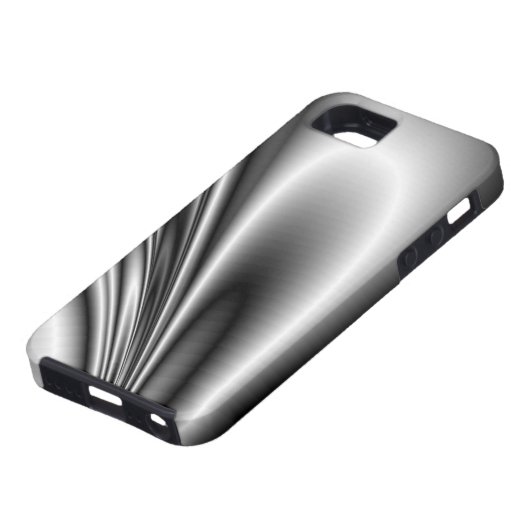 Abstracte staalgolven Metallic look Case-Mate iPhone Case (Onderkant)