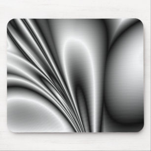 Abstracte staalgolven Metallic look Muismat