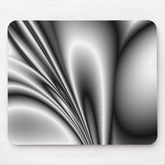 Abstracte staalgolven Metallic look Muismat (Voorkant)