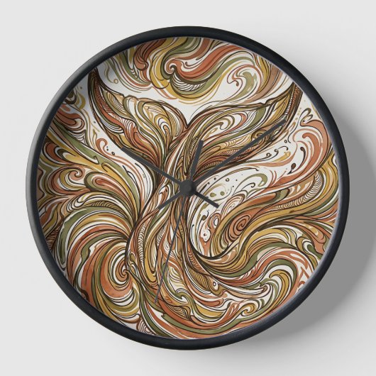 Abstracte Staart van Walvis Aarde Inkt Moderne Kun (Voorkant)