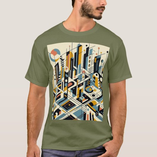 Abstracte Stad 6 T-shirt (Voorkant)