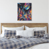 Abstracte Stad Canvas Afdruk (Insitu (Slaapkamer))
