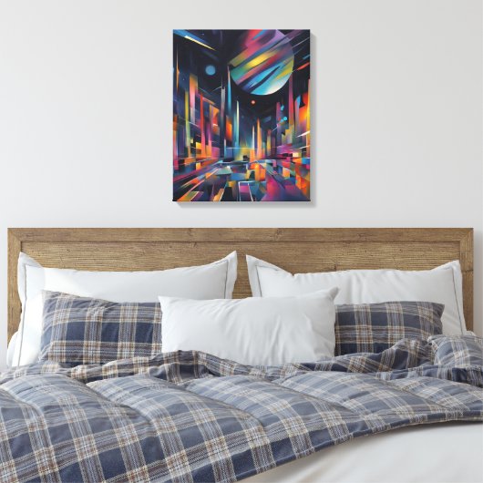 Abstracte Stad Canvas Afdruk (Insitu (Slaapkamer))