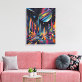 Abstracte Stad Canvas Afdruk (Insitu (Woonkamer))