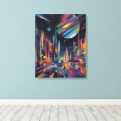 Abstracte Stad Canvas Afdruk (Insitu (Houten vloer))