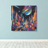 Abstracte Stad Canvas Afdruk (Insitu (Houten vloer))