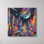 Abstracte Stad Canvas Afdruk (Voorkant)