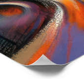 Abstracte stad die harde pasteltekening bouwen poster (Hoek)