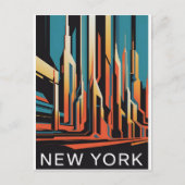 abstracte stad New York Briefkaart (Voorkant)