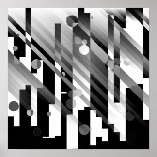 Abstracte stad poster