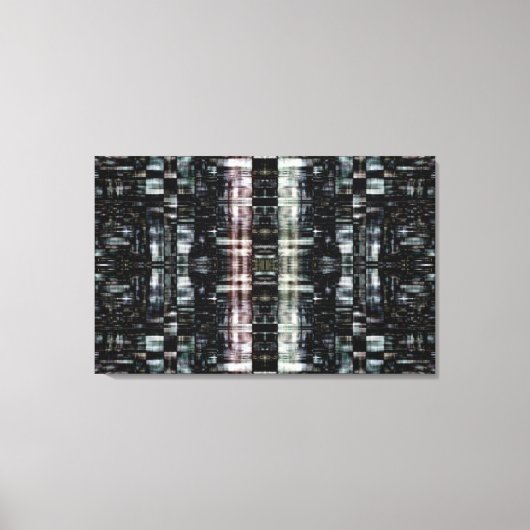 Abstracte stad 's nachts canvas afdruk (Voorkant)