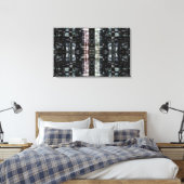 Abstracte stad 's nachts canvas afdruk (Insitu (Slaapkamer))
