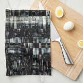 Abstracte stad 's nachts theedoek (Quarter Fold)