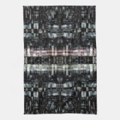 Abstracte stad 's nachts theedoek (Verticaal)