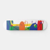 Abstracte stad skateboard deck (Horizontaal)