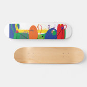 Abstracte stad skateboard deck (Horizontaal)