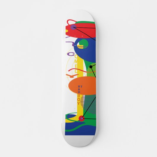 Abstracte stad skateboard deck (Voorkant)