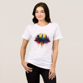 Abstracte stad splash t-shirt (Voorkant volledig)