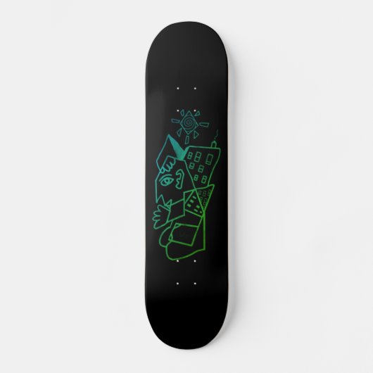 Abstracte stad Urban Graffiti Persoonlijk Skateboard (Voorkant)