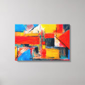 Abstracte stads pulskunst canvas afdruk (Voorkant)