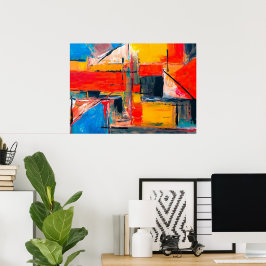 Abstracte stads pulskunst poster