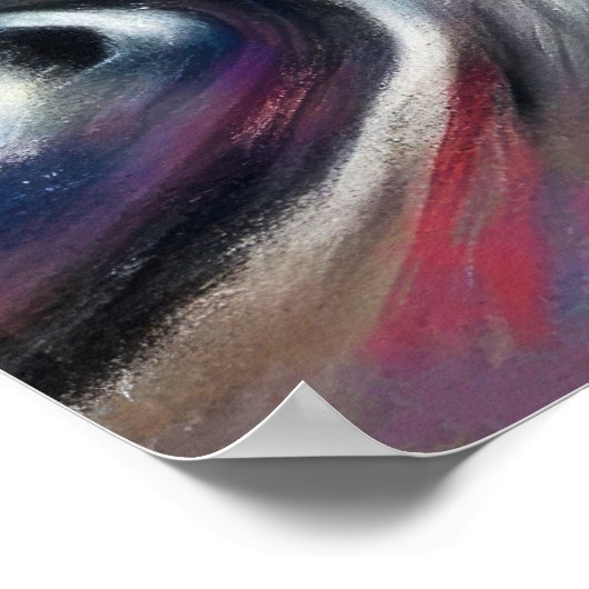 Abstracte Stadsbouw Hard Pastel Tekening II Poster (Hoek)