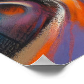 Abstracte Stadsbouw Hard Pastel Tekening VI Poster (Hoek)