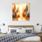 Abstracte Stadsgezicht Canvasprint Canvas Afdruk (Insitu (Slaapkamer))
