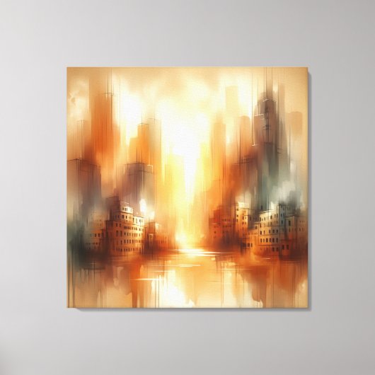Abstracte Stadsgezicht Canvasprint Canvas Afdruk (Voorkant)