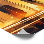 Abstracte stadsgezicht Moderne architectuur achter Poster (Hoek)