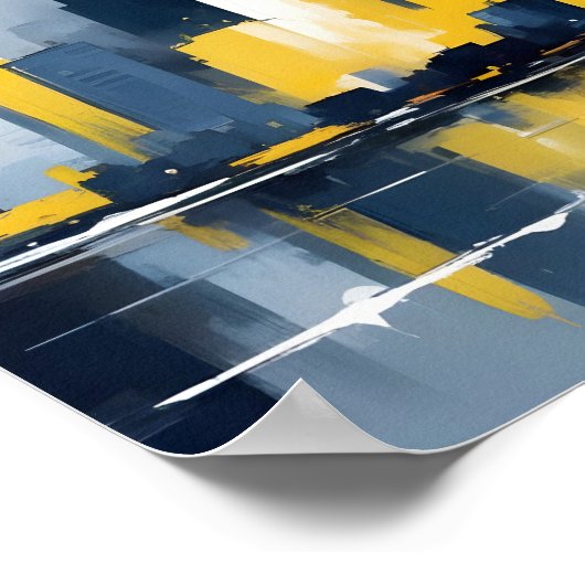 Abstracte stadsgezicht Moderne architectuur achter Poster (Hoek)