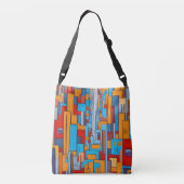 Abstracte stadskunst crossbody tas (Achterkant)