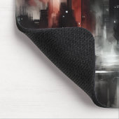 Abstracte stadslandschap canvas kunstprint muismat (Hoek)