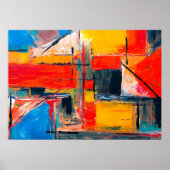 Abstracte stadsritmiekunst poster (Voorkant)