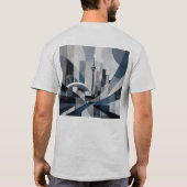Abstracte Stadssilhouet Toronto T-Shirt (Achterkant)