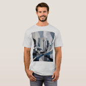 Abstracte Stadssilhouet Toronto T-Shirt (Voorkant volledig)