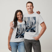 Abstracte Stadssilhouet Toronto T-Shirt (Unisex)