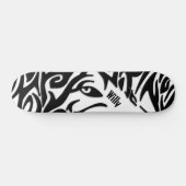 Abstracte stam Wolf met naam Persoonlijk Skateboard (Horizontaal)