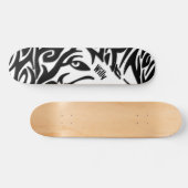 Abstracte stam Wolf met naam Persoonlijk Skateboard (Horizontaal)