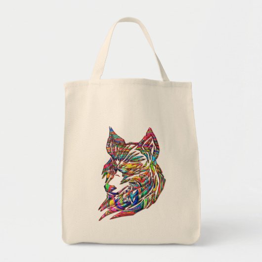 Abstracte stam Wolf Tote Bag (Voorkant)