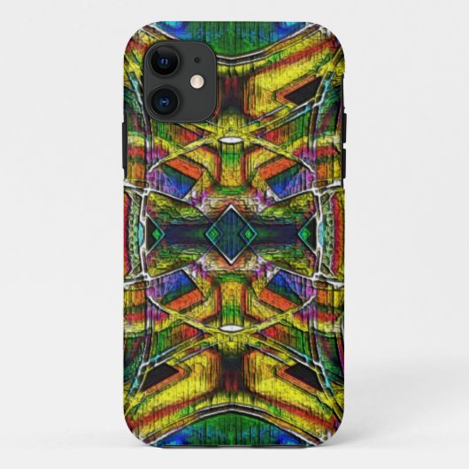 Abstracte stammenachtige design, gecarbeerd Case-Mate iPhone case (Achterkant)
