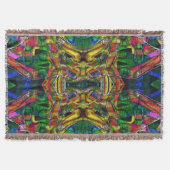 Abstracte stammenachtige design, gecarbeerd deken (Voorkant)