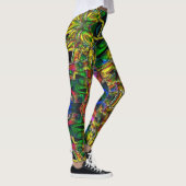 Abstracte stammenachtige design, gecarbeerd leggings (Rechts)