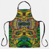 Abstracte stammenachtige design, gecarbeerd schort (Voorkant)