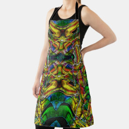 Abstracte stammenachtige design, gecarbeerd schort