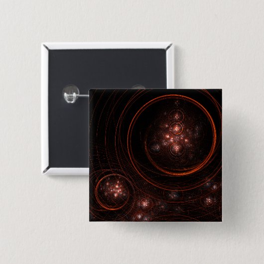 Abstracte standaard art Button (vierkant) (Voorkant /achterkant)